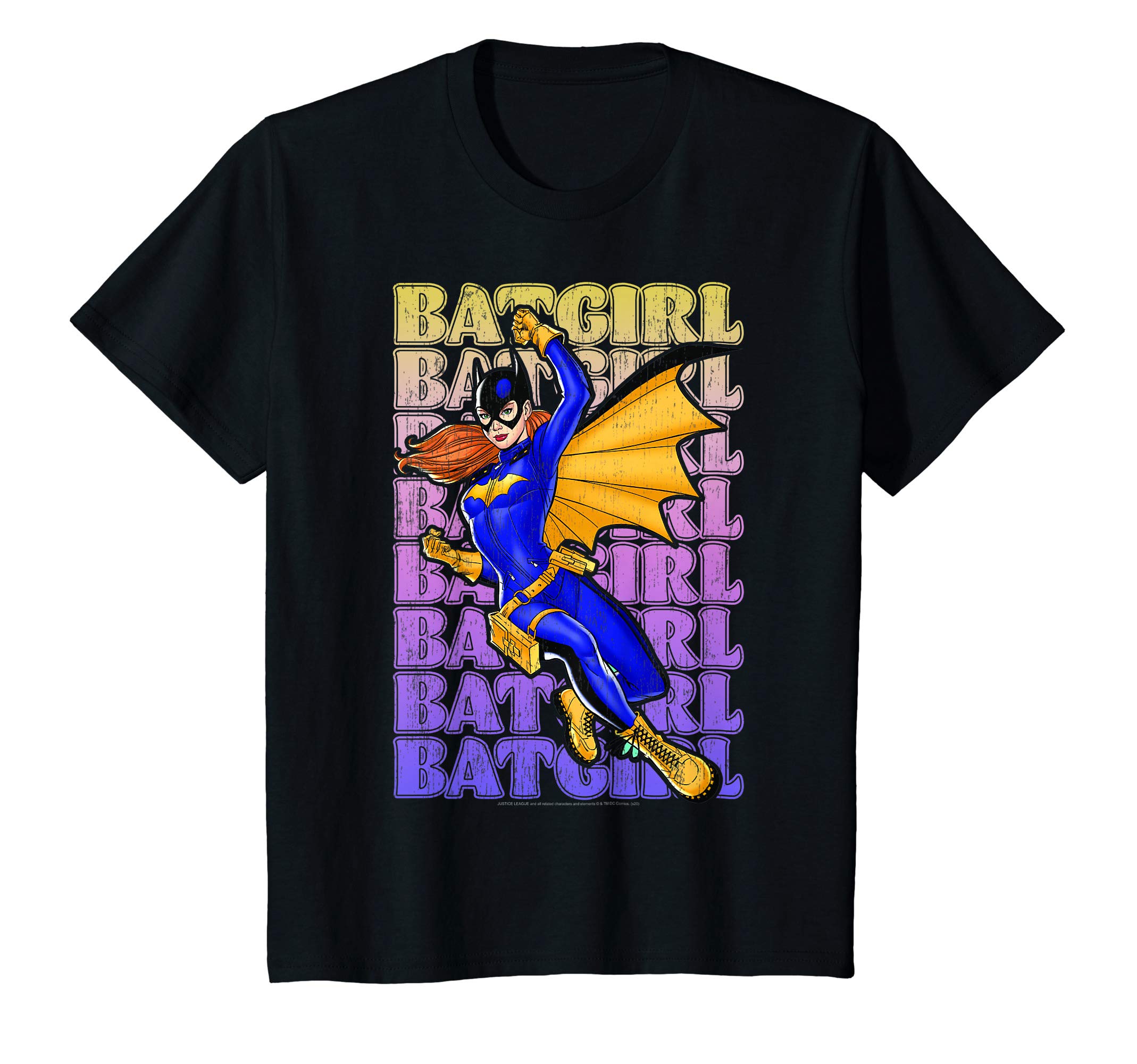 Kids DC Comics Batgirl Name Stack Portrait T-Shirt