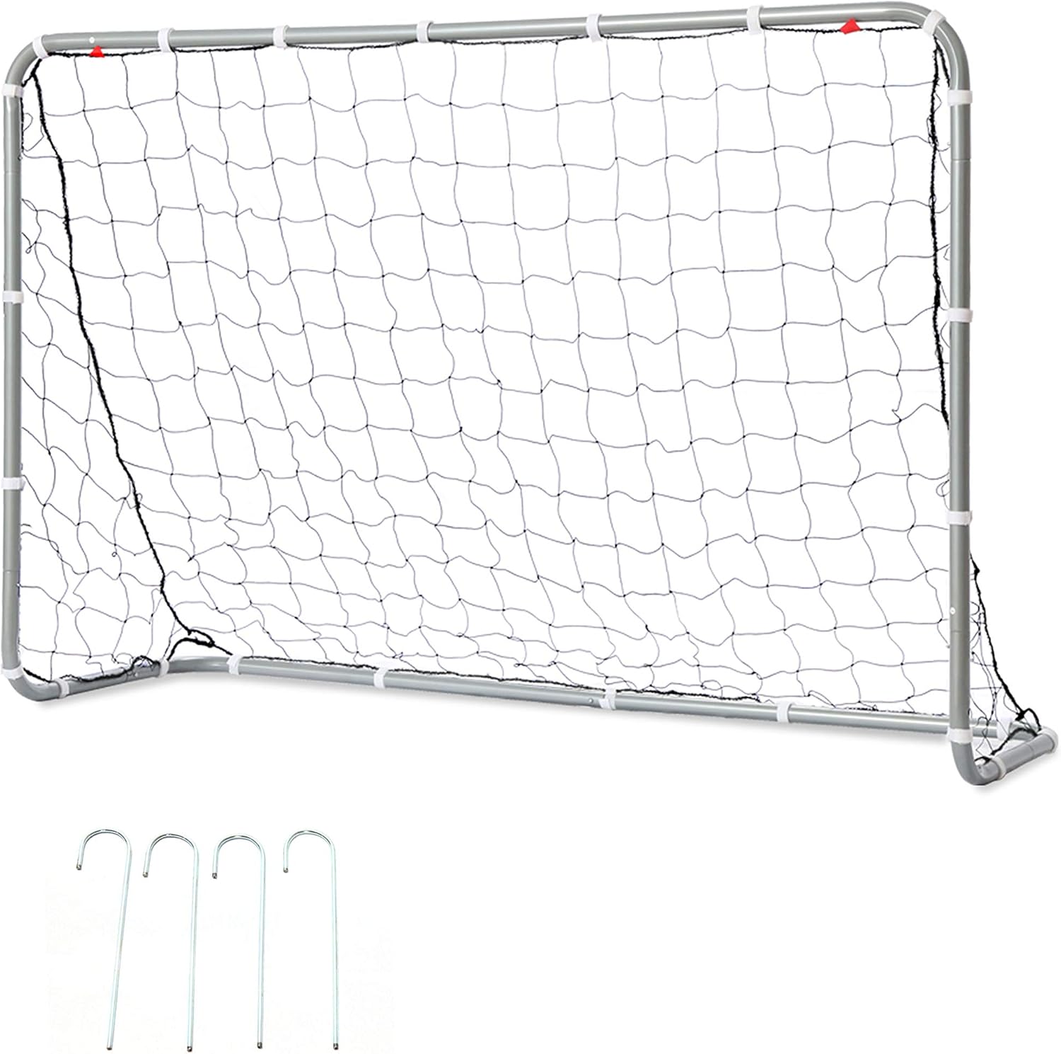 E-Jet Soccer Goals Football Goals, 6'x4' Metal Frame with All Weather Net, White : Sports & Outdoors