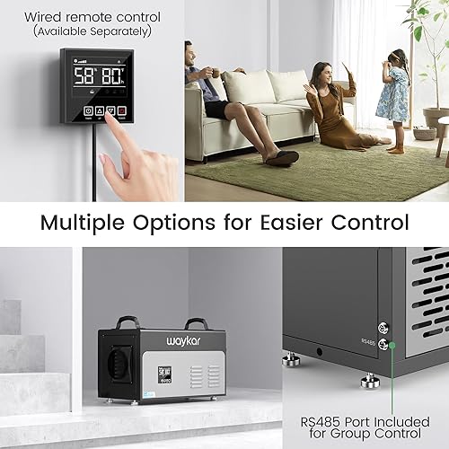 Miniatura 7 de Waykar Energy Star - Deshumidificador comercial más eficiente de 130 pintas, con bomba y manguera de drenaje para espacios de arrastre, sótanos, uso