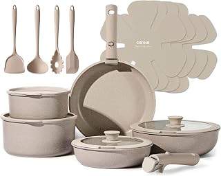 CAROTE 19-Piece Nonstick Cookware Set Induction