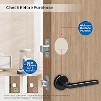 Vista 7 de Cerradura de puerta inteligente con teclado, cerradura de puerta de huellas dactilares, cerrojos electrónicos de entrada sin llave, Bluetooth