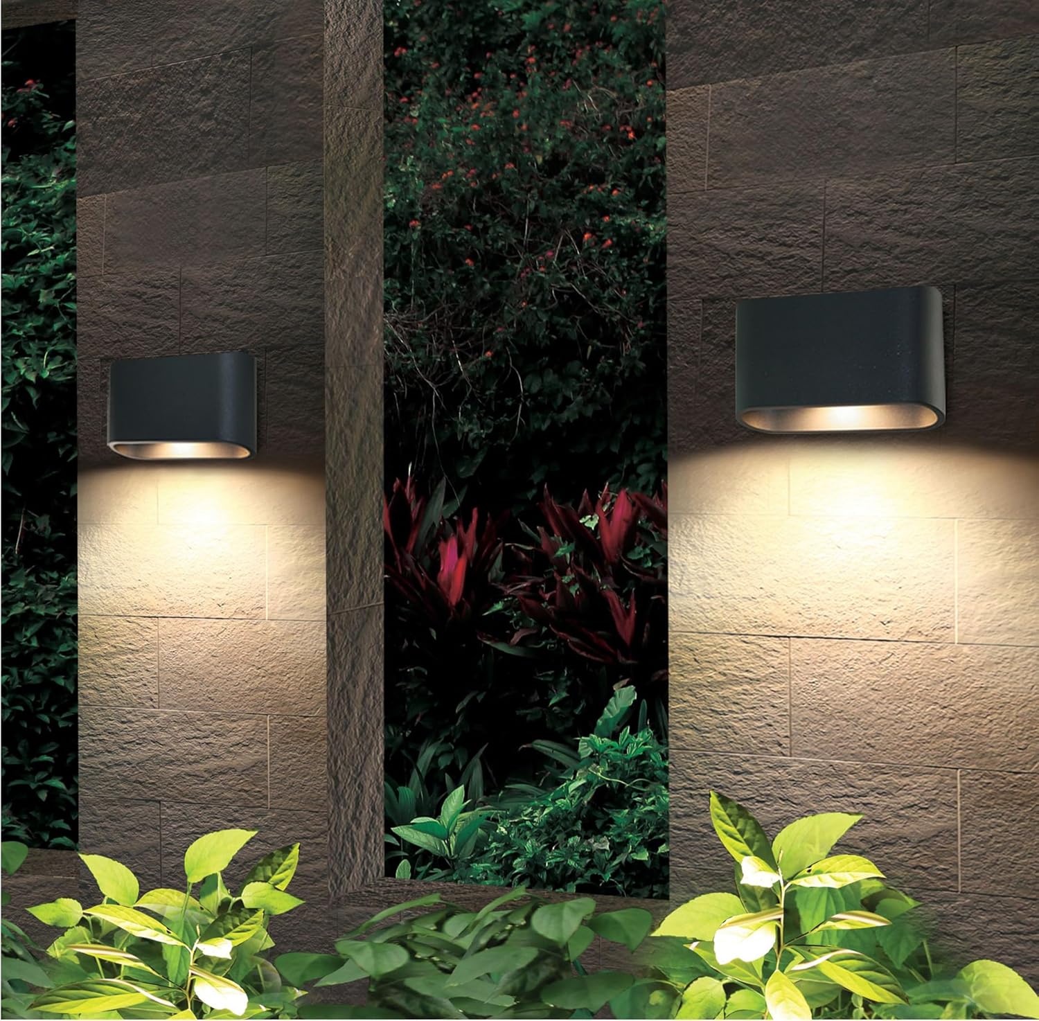 Bruck Lighting 105055bk Eclipse Outdoor 1-Light LED Wall Sconce, Anthracite Finish