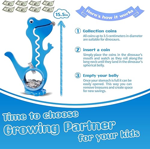 Miniatura 2 de squacco Alcancía de pingüino para niñas y niños, gran animel, caja de ahorro de dinero de madera personalizada para niños y adultos, el mejor regalo