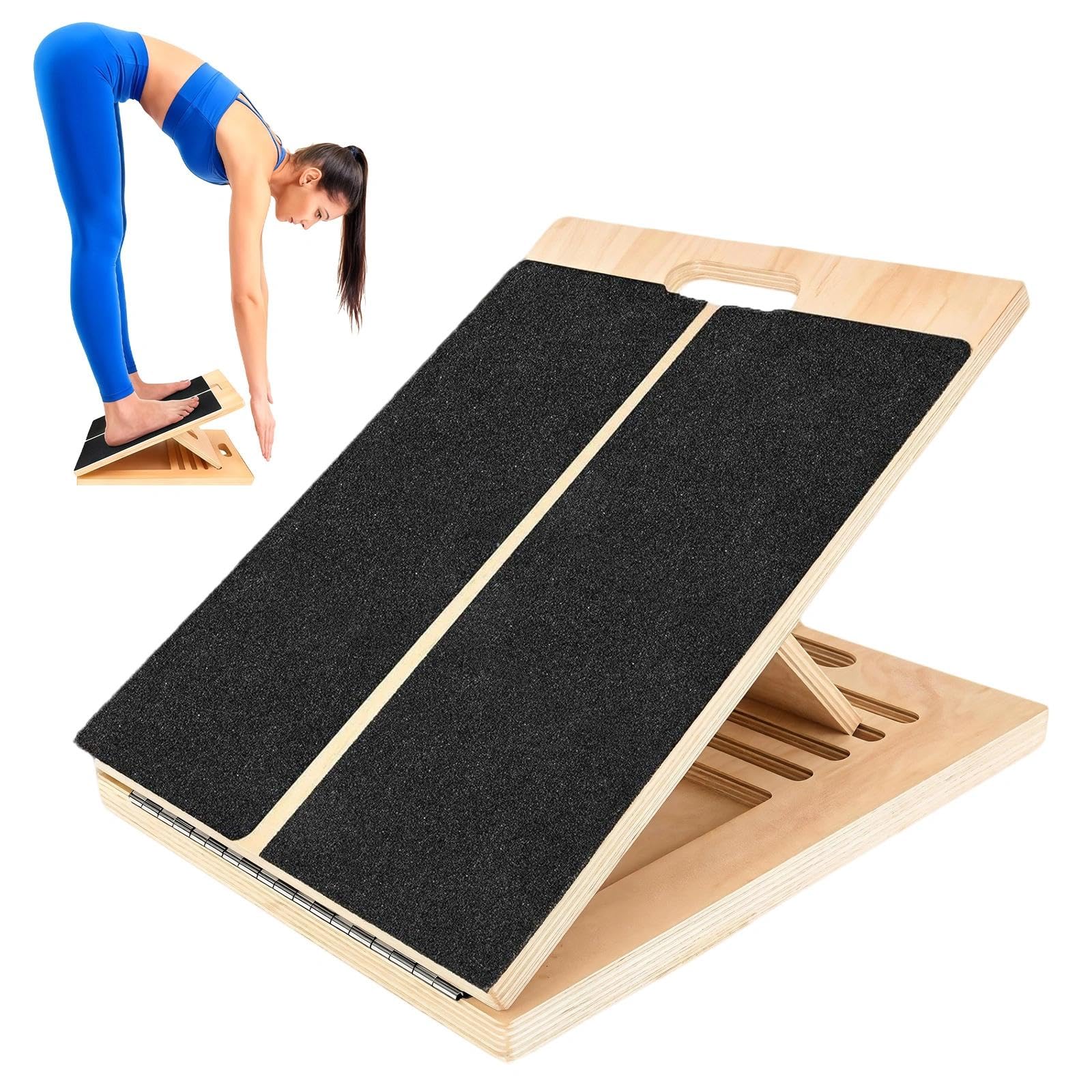 Slant Board,Calf Stretcher & Fitness Board with 5 Adjustable Angles, Non-Slip Surface for Home Workouts and Mobility Training