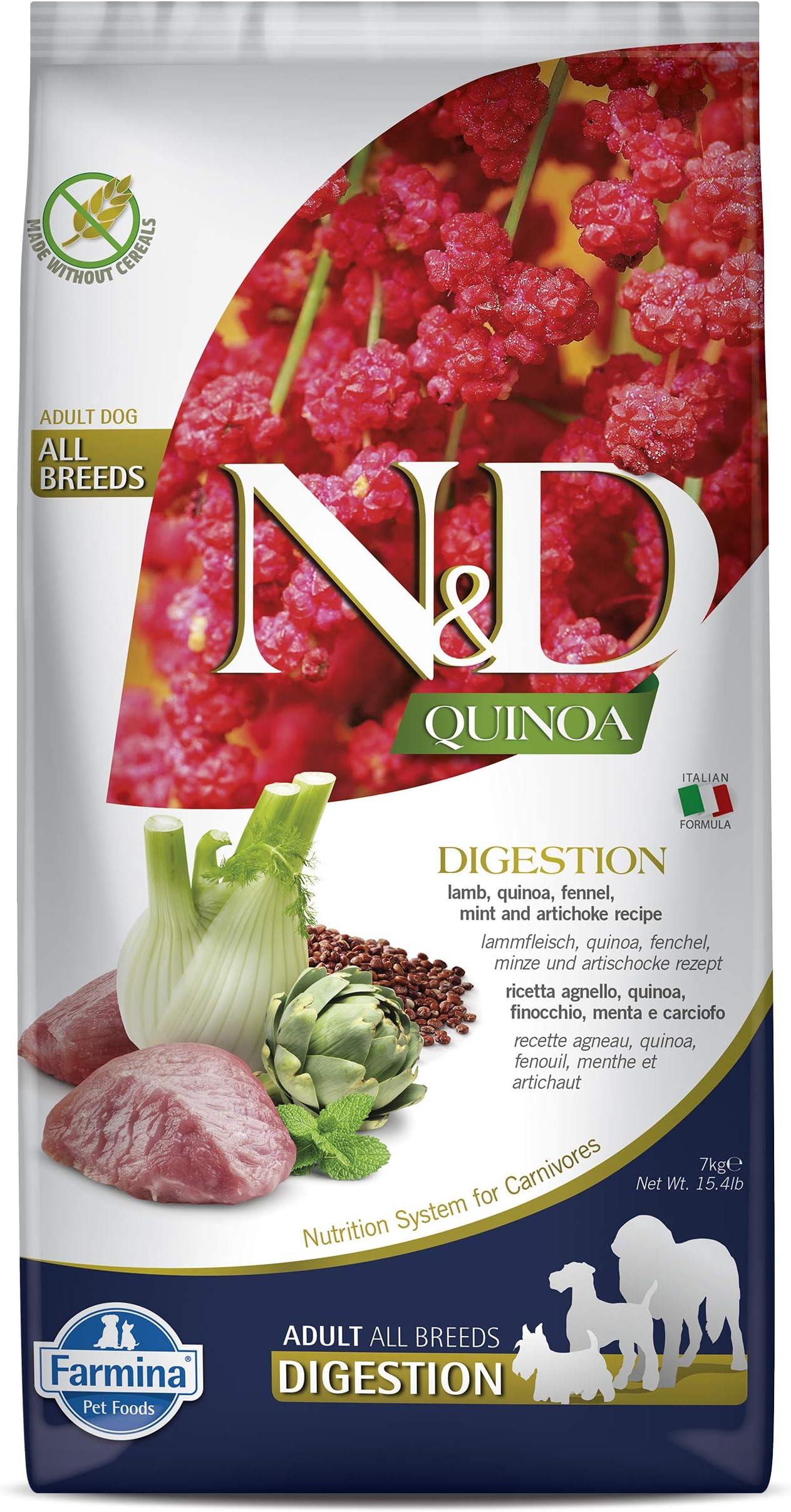 N&D QUINOA DOG DIGESTION LAMB 7 kg