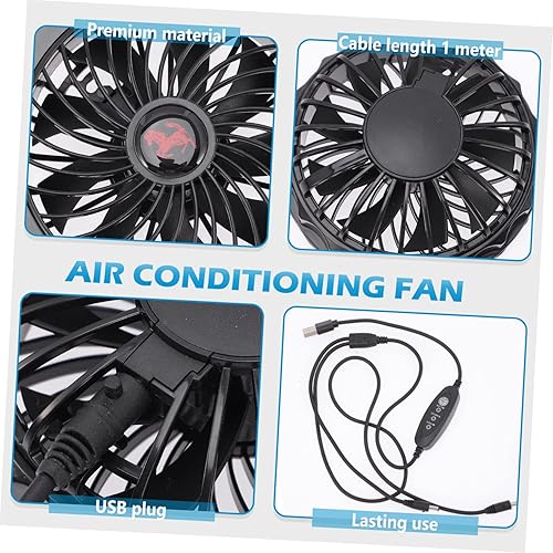 Miniatura 3 de Homoyoyo 1 juego de aire acondicionado ventilador USB mini ventilador de refrigeración ventilador portátil ventilador de refrigeración chaleco