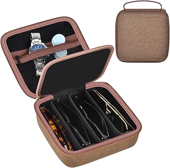 Travel Sunglass Organizer Case for Quay Polarized Sunglasses Men Women, Trendy Glasses Storage Box Bag Only
