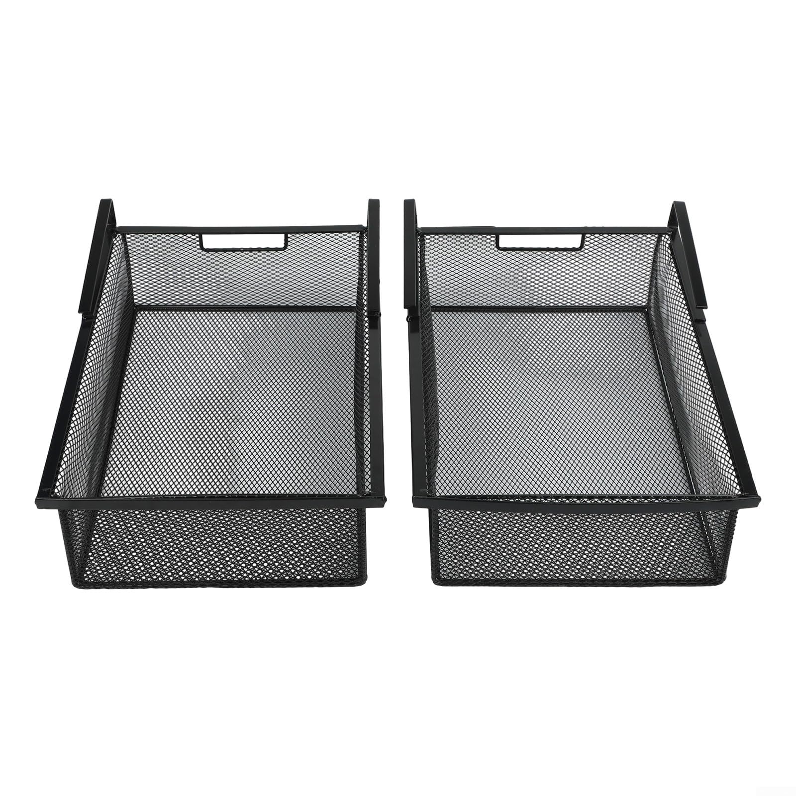 Stahl Schublade Zum Aufhängen Für Kleiderschrank 38x25x12cm Schwarz Werkzeuglose Montage Platzsparender Organizer Mit Ausziehbarer Funktion Für Unterwäsche Und Accessoires