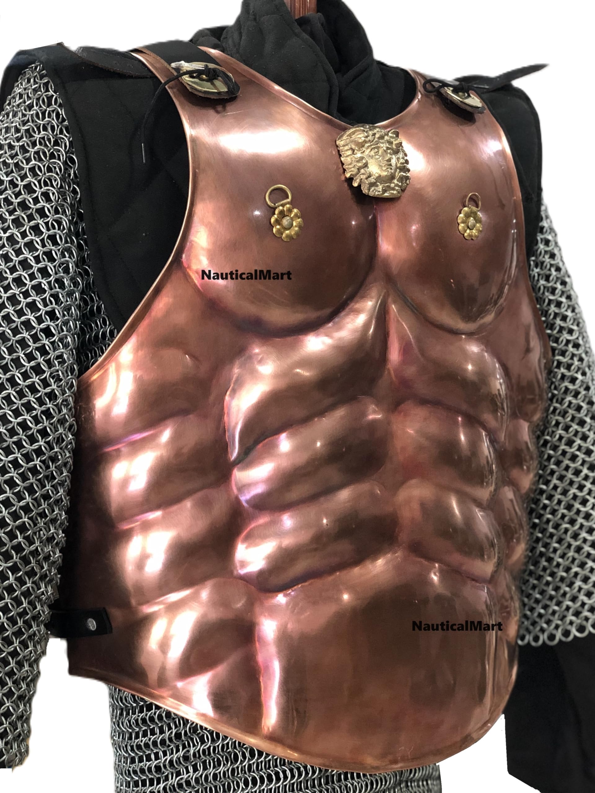 NauticalMart Medieval Copper Finish Muscle Breastplate Julius Caesar Emperor Armor