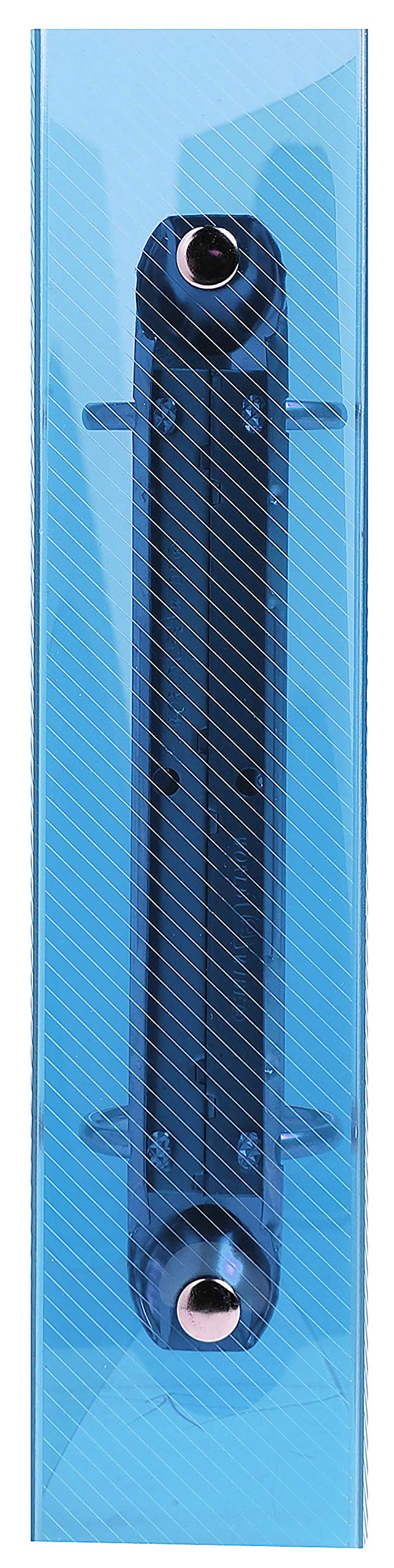 Exacompta 51092E 10er Pack Ringbuch Crystal DIN A5 quer aus Kunststoff mit 2 Ringen 35 mm breit Blau ideal für Schule und Büro Ringhefter Ringordner Ringbuchordner