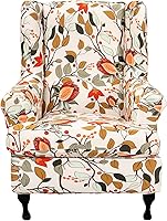 Vista 18 de Fundas para silla de ala, 2 piezas, elásticas, de elastano, con respaldo de ala, fundas para sofá, fundas protectoras de muebles, suaves con parte 9