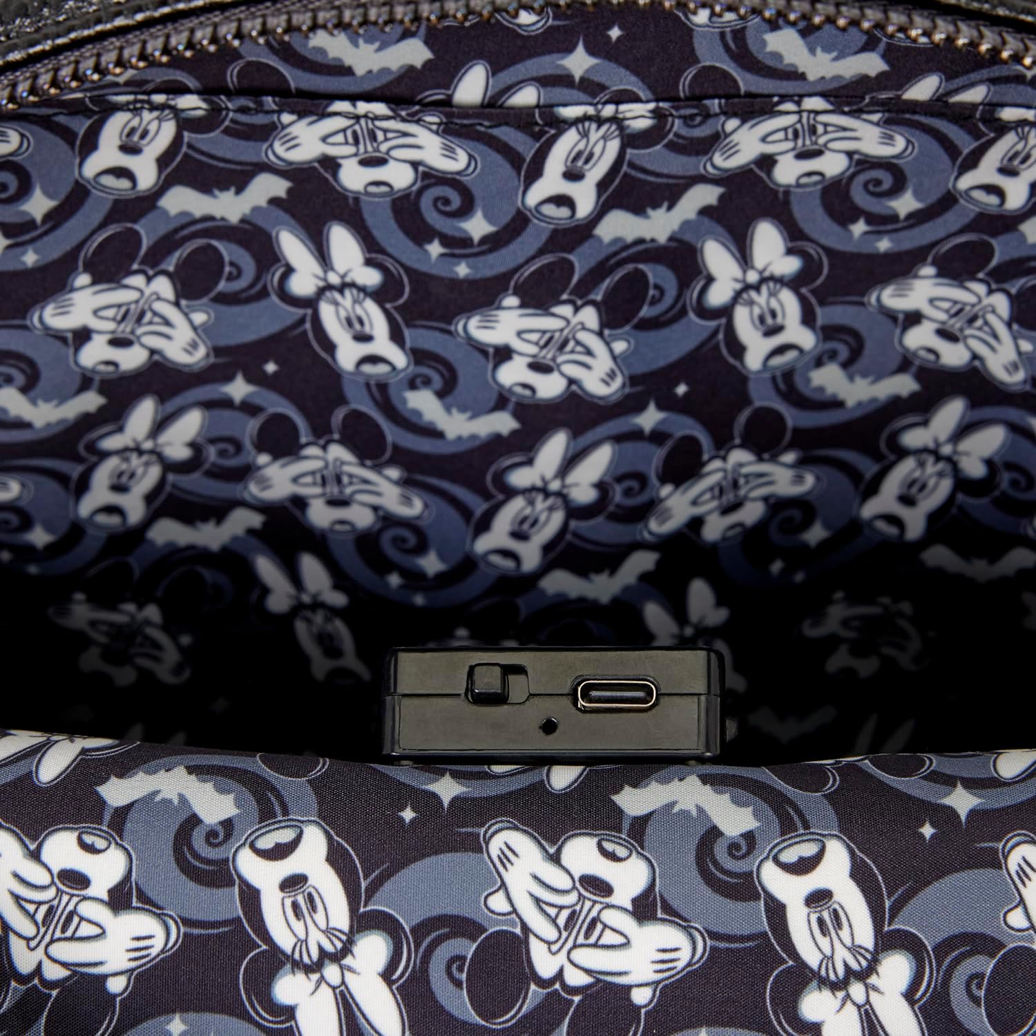 Loungefly Disney: Mickey & Minnie - Ghost - Light-Up and Glow-in-the-Dark - Mini Backpack - Collectible Bags