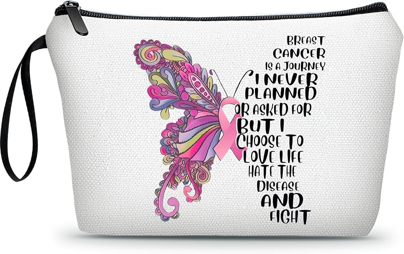 Necessaire de maquiagem ARIOSEY com estampa cancer224, canvas e zíper