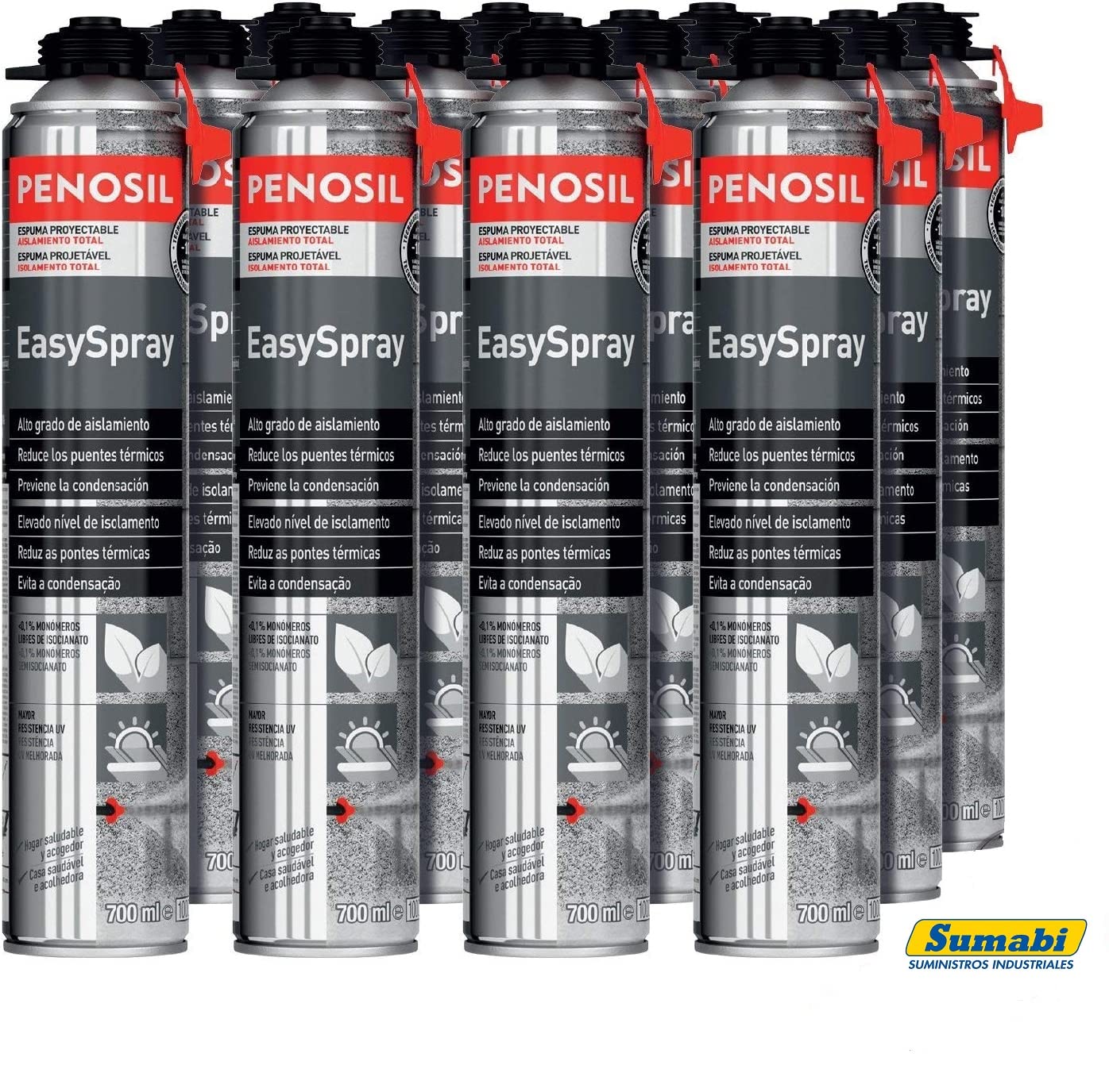 PENOSIL EasySpray - 700 ml. - Blanca (Espuma Proyectable) 12 UNIDADES