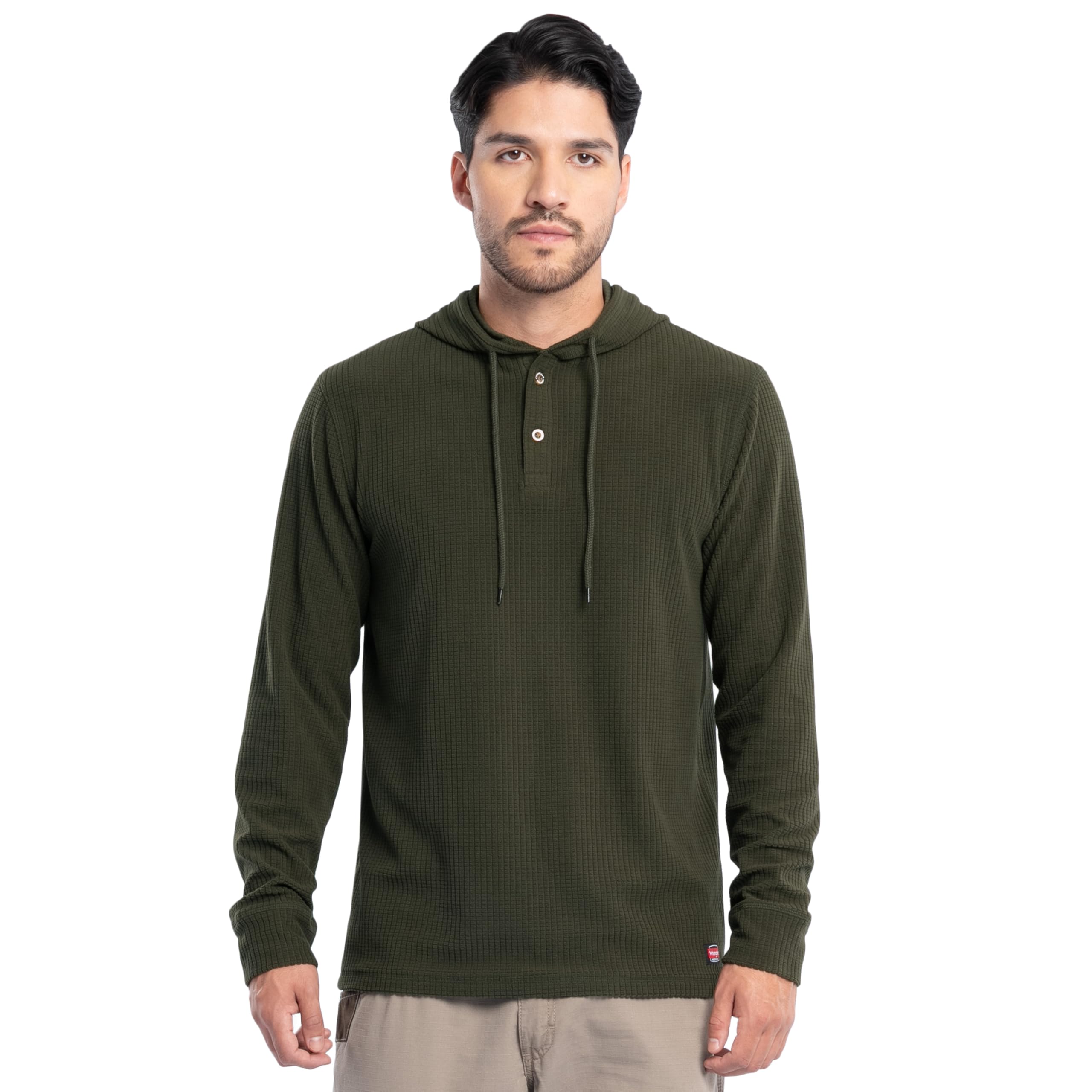 Men's Fleece Pullover Henley Hoodie Sweatshirt