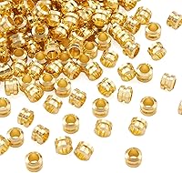 Vista 9 de Craftdady 500 cuentas espaciadoras redondas planas doradas de 0.157 pulgadas (0.157 in), diminutas cuentas de disco de moneda Rondelle