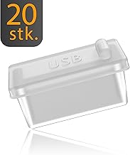 innoGadgets® 20 x USB A Dust Plug Type for Desktop PCs, Laptop, MacBook, etc. by USB-A Dust Plug, Protection for Any USB-A Port, Silicone Dust Plug, Transparent
