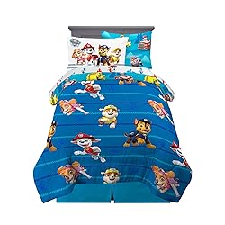 Paw Patrol Kids Bedding Super Soft Comforter and Sheet Set with Sham, 5 Piece Twin Size, (100% Officially Licensed Nickelodeon Product) By Franco