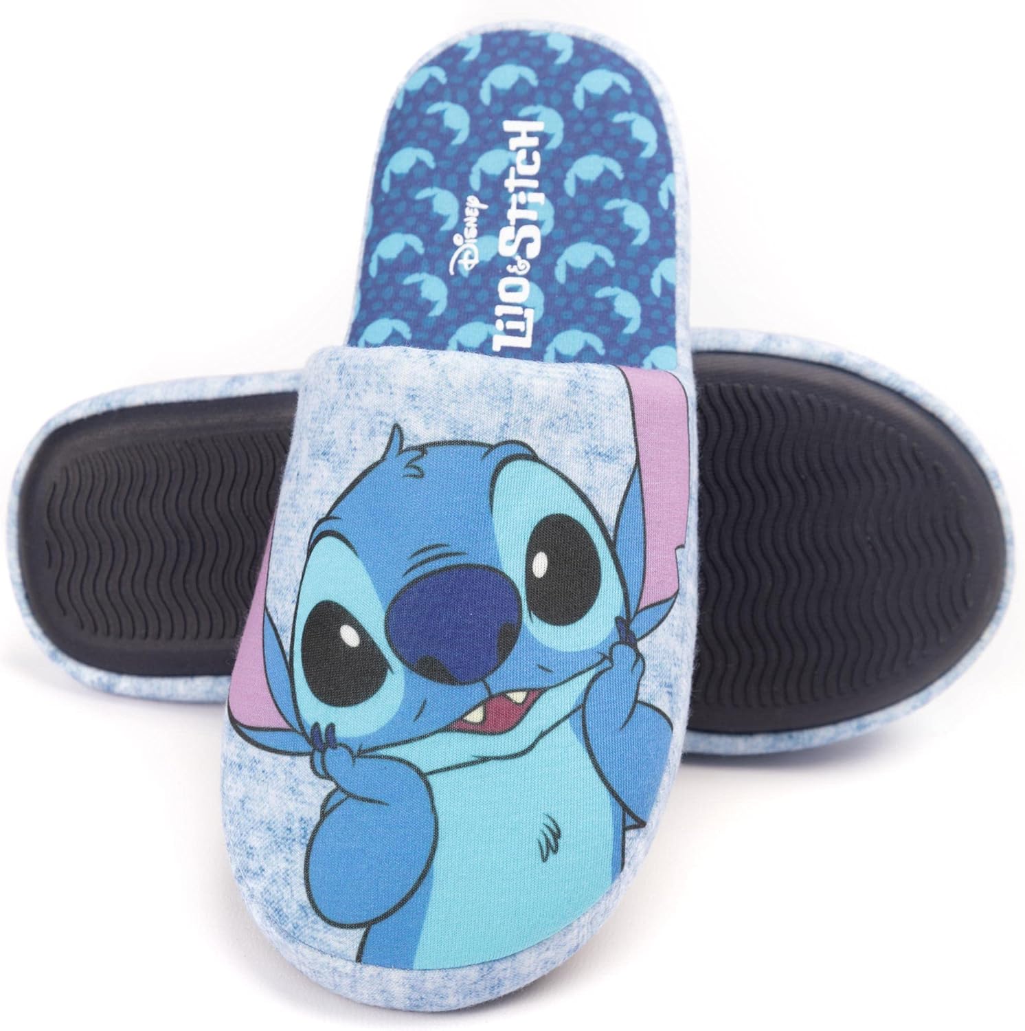 Disney Lilo And Stitch Slippers for Women | Ladies Slip On Blue Stitch Character Kidult Merchandise House Loafers Gift for Her 8