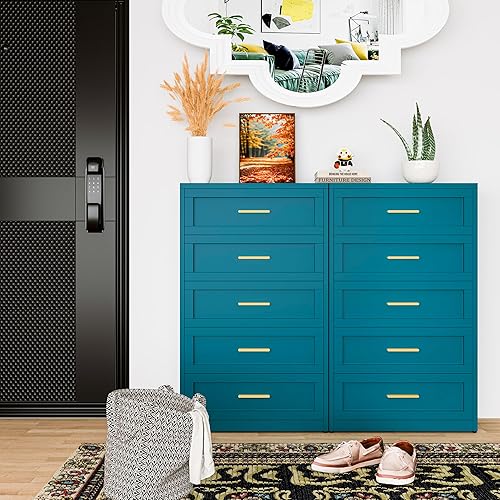 Miniatura 50 de Cómoda de metal con 4 cajones, cómoda para dormitorio, armario de almacenamiento con 4 cajones, aparador para entrada, sala de estar, industrial