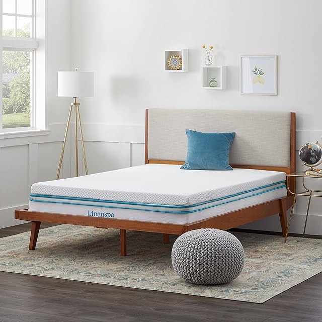 Linenspa 7.5 cm Gel Infused Memory Foam Mattress Topper with Zippered Cover  Mattress Topper Double Bed (135 x 190 cm)