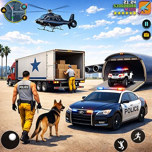 Offroad Police Transport Truck Simulator 3d - Open World Policeman Car Games - Gangster Chase Vehicle Transporter 2025