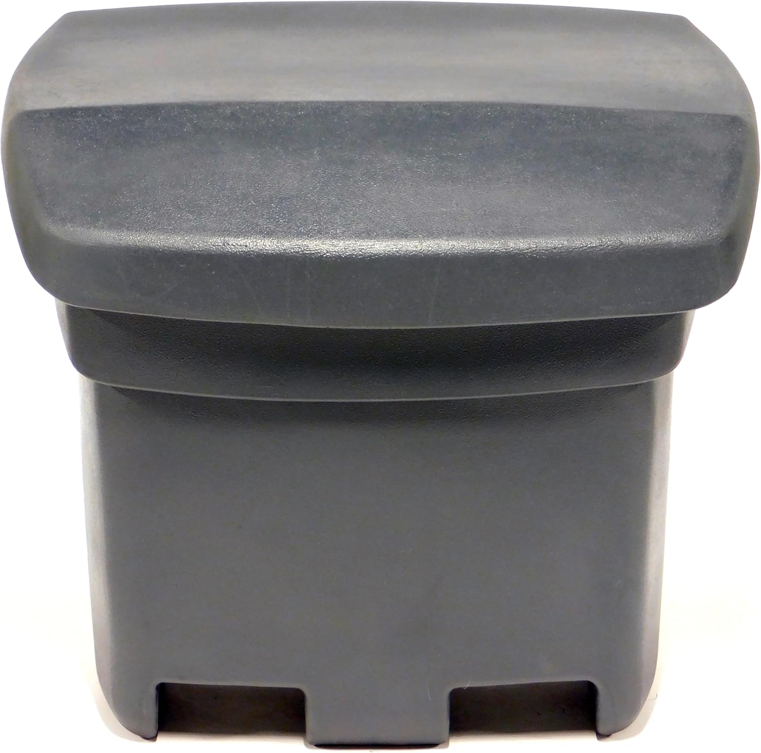 FCMP Outdoor 37-Gallon Salt and Sand Storage Bin – Multipurpose Deck Box for Patio, Porch or Shed – Industrial Large Container for Outdoor Storage, Grey