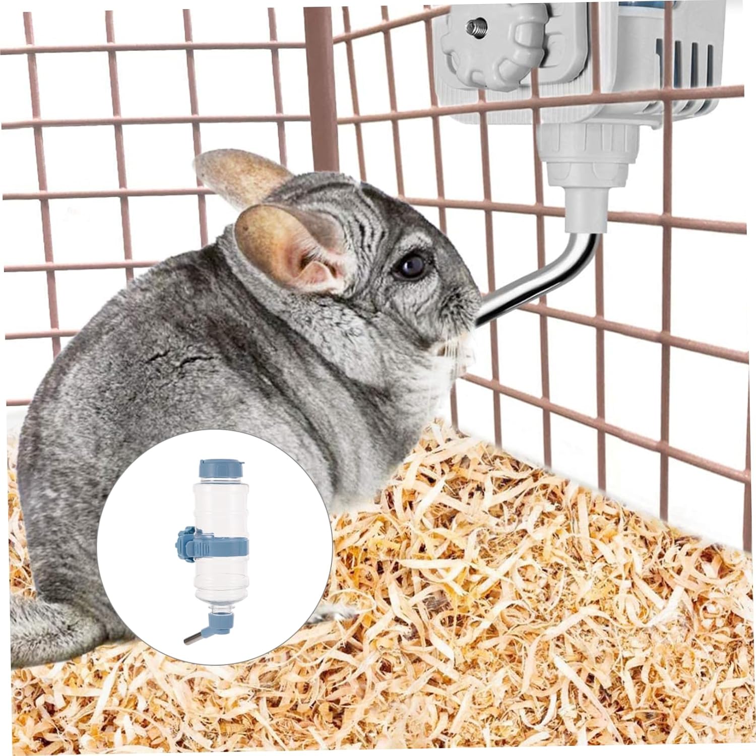 Happyyami Rabbit Watering System Pet Water Bottle Hanging Drinking Fountain Odorless Leakproof Safe Material