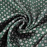 GERINLY Vintage Silk Feel Square Scarf for Men Satin Bandana Tiny Medallion Print Neckerchief Geometry Head Scarf