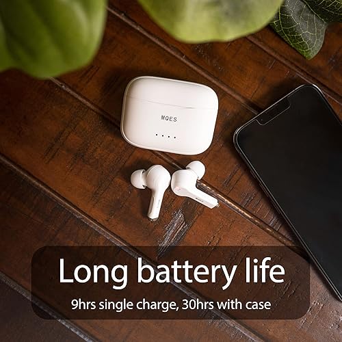 Miniatura 4 de Auriculares inalámbricos con cancelación activa de ruido, auriculares intrauditivos Bluetooth 5.2, auriculares integrados de 4 mics, control táctil,