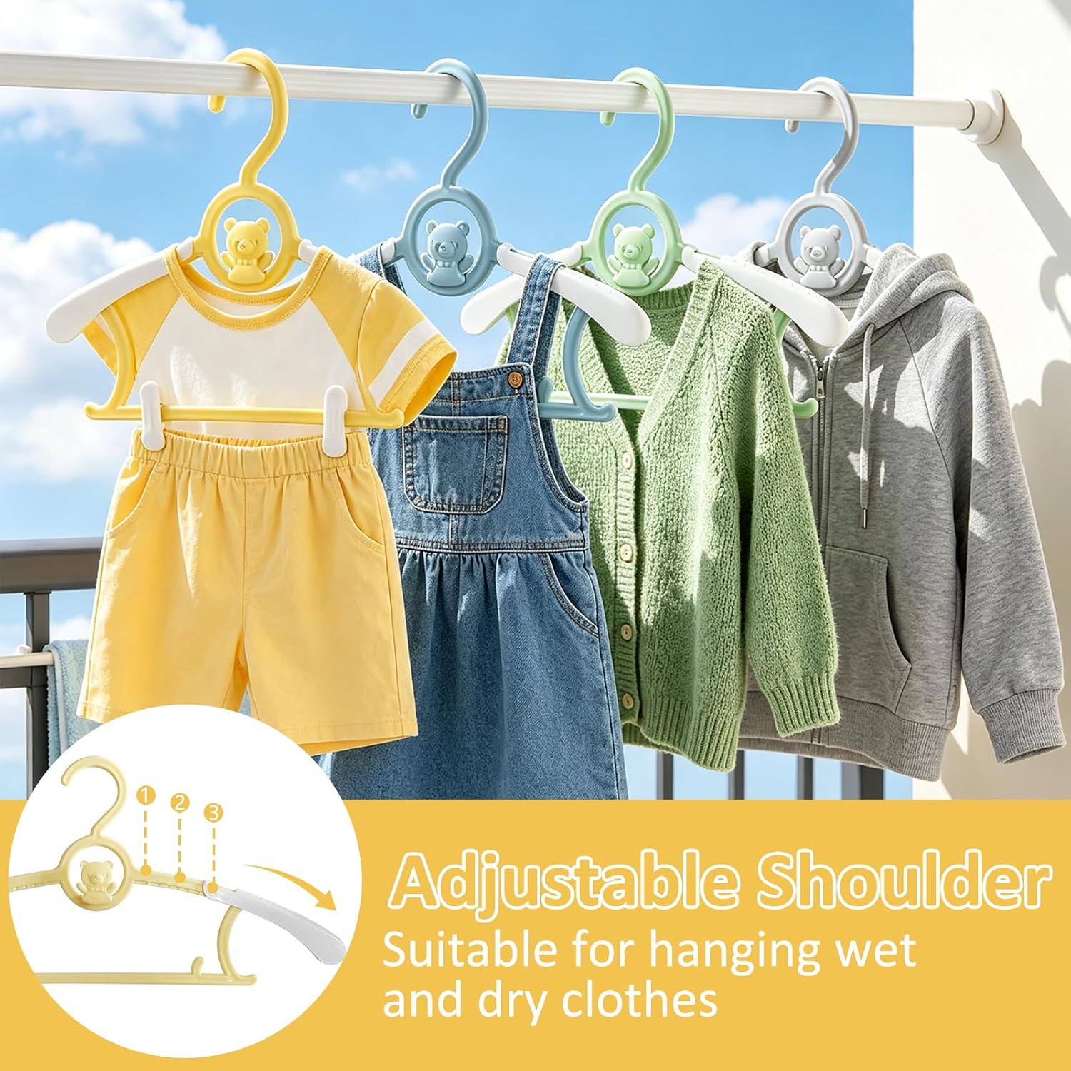 JSF Baby Hangers, Non-Slip Kids Hangers 20Pack Children Hanger