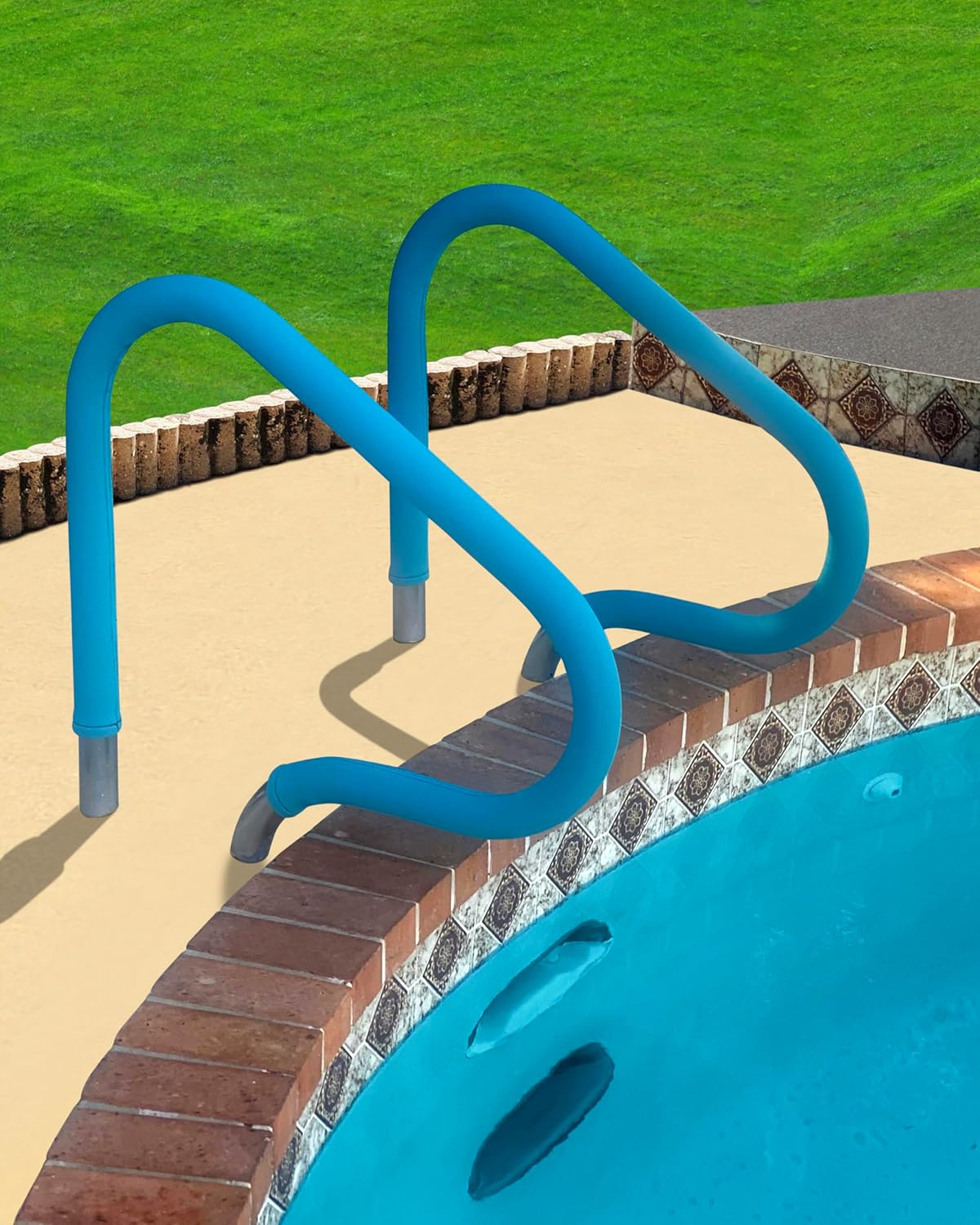 Pool Handrail Cover for Inground Pools, Teal | Handle & Railing Protector | Durable Cover for Railings