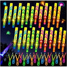 50 Pcs Slingshot Outdoor Toys Glow in the Dark Party Supplies Toys Locket with Launcher Glow Stick Easter Basket Stuffer Birthday Christmas Gift Party Favors for Kids 4-8-12 Pcs Bulk Toy