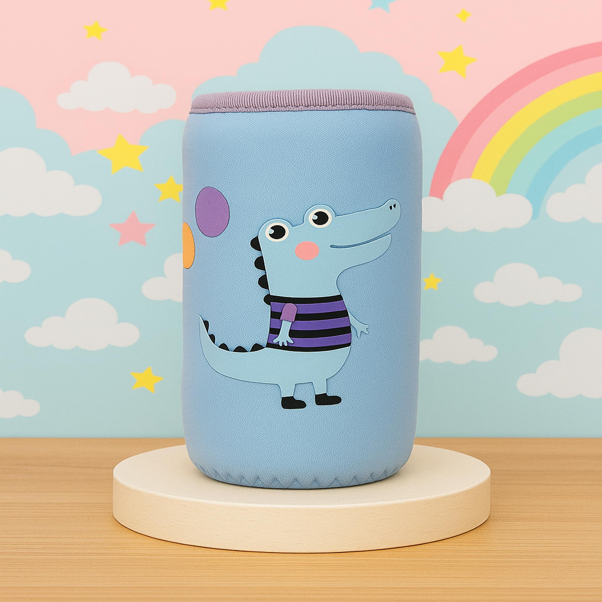 The Cheeky Kidzz Reusable Adjustable Baby Feeding Bottle Cover Sleeve Cartoon Print with Holding Strap Suitable for 120ml 220ml 240ml Slim Neck Feeding Milk/Water Feeder Bottles (Design 25)-image-35