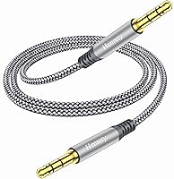 Vista 1 de Cable auxiliar trenzado de nailon de 0.138 in (3.3 pies), cable auxiliar de audio macho a macho para auriculares, automóvil, estéreo doméstico