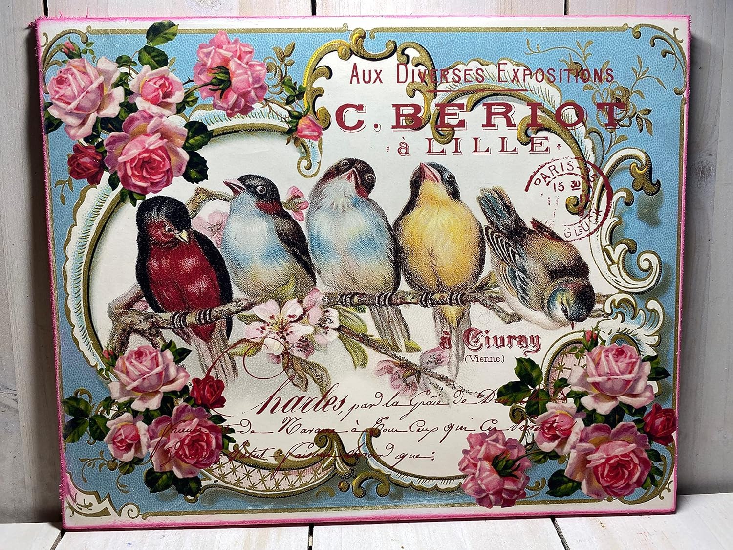 Amazon.com: Valentine's Day Shabby Chic Bird Sign - French