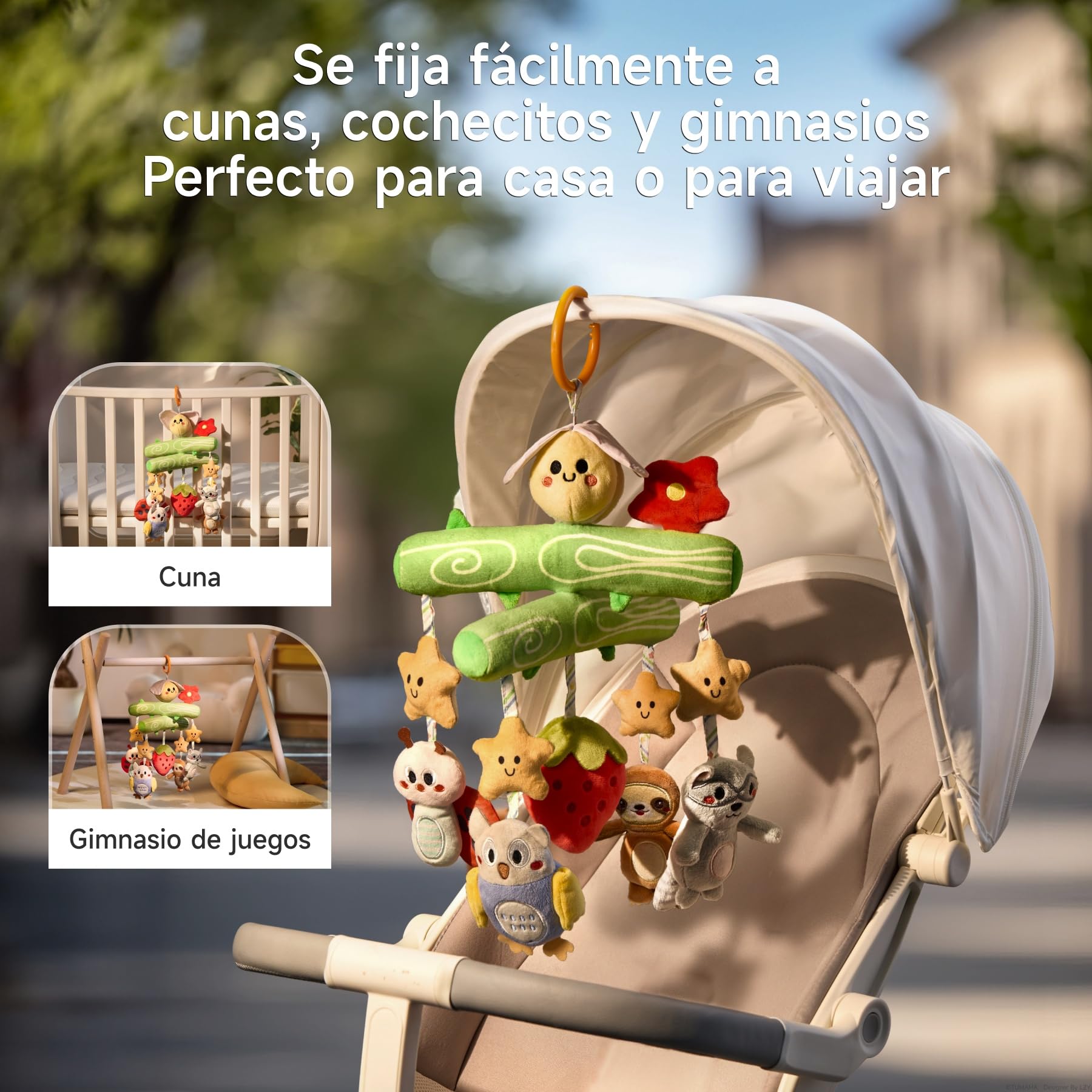 TUMAMA KIDS Juguetes para Bebé 0 3 6 Meses, Sonajeros bebe Peluches Abeja con Chirrido, Crujido, Juguete Sensorial Recien Nacido Regalo para Bebe Coche Cochecito Cuna Juguete Colgante
