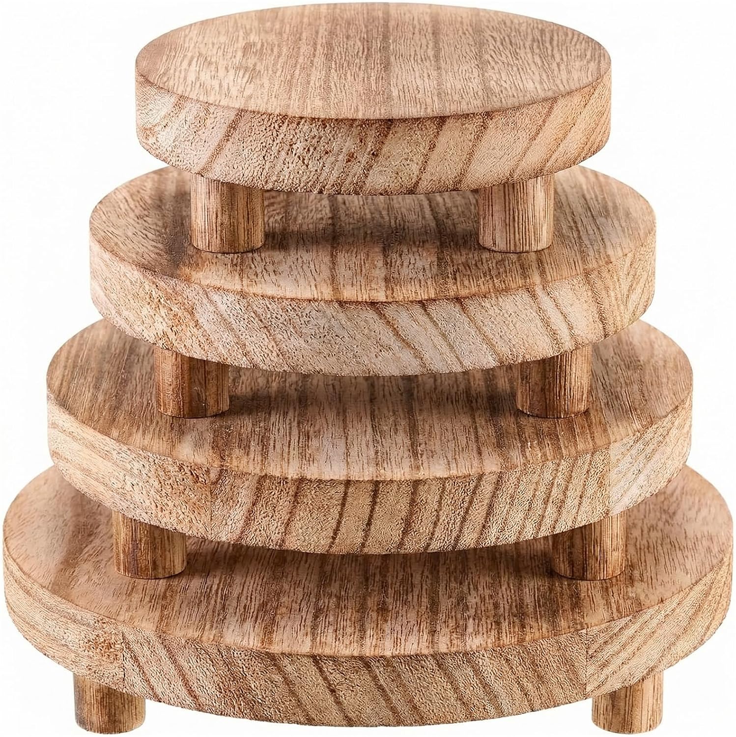 Counter Riser Round Amazon.com: Sbarklo 4 PCS 5/6/7/8 Inch Wooden Risers for Display Wood ...