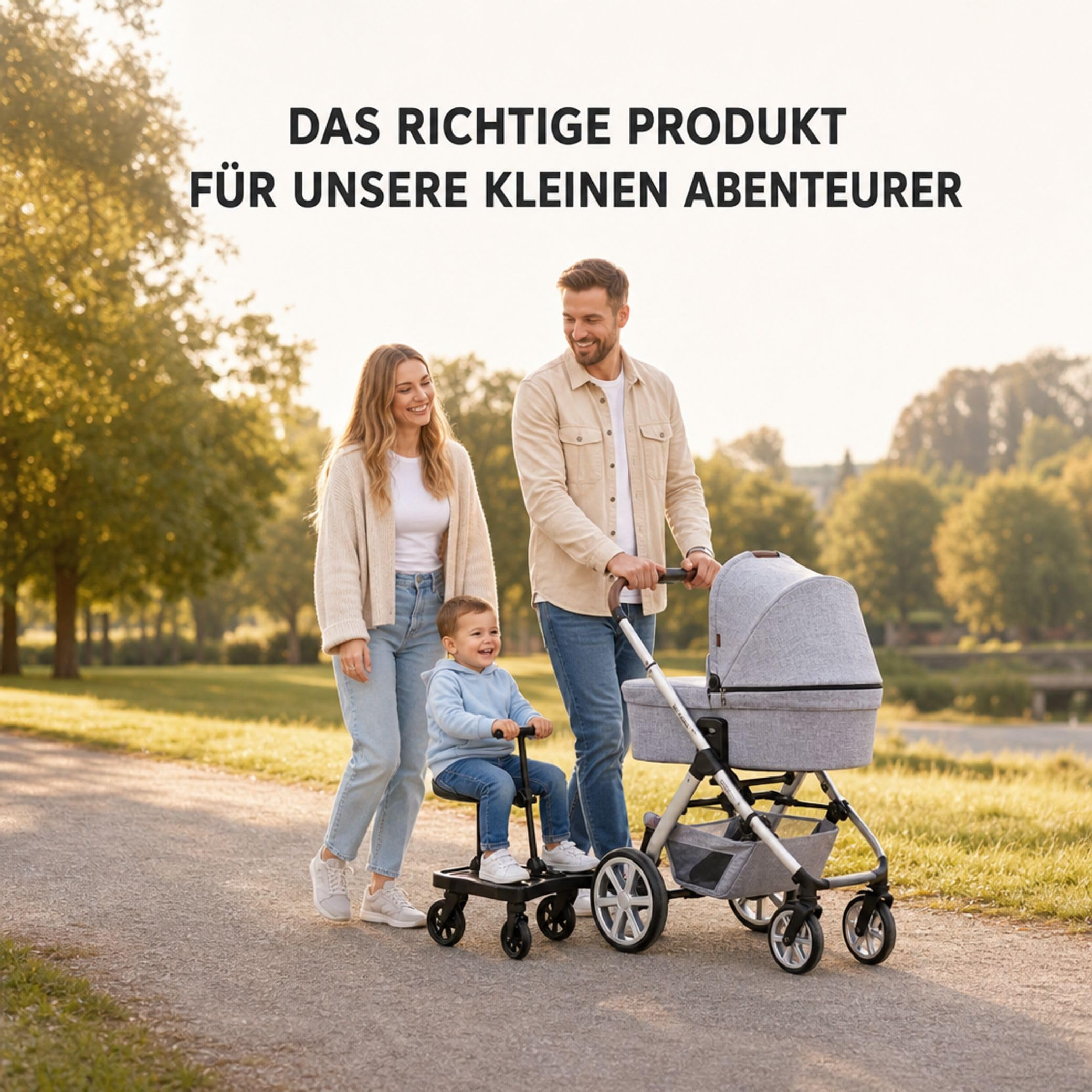 Set ABC Design Trittbrett Kiddie Ride On 2 mit Blaubär Stoffwindel | Mitfahrbrett universal passend | Rollbrett für Kinderwagen Buggy bis 20 kg