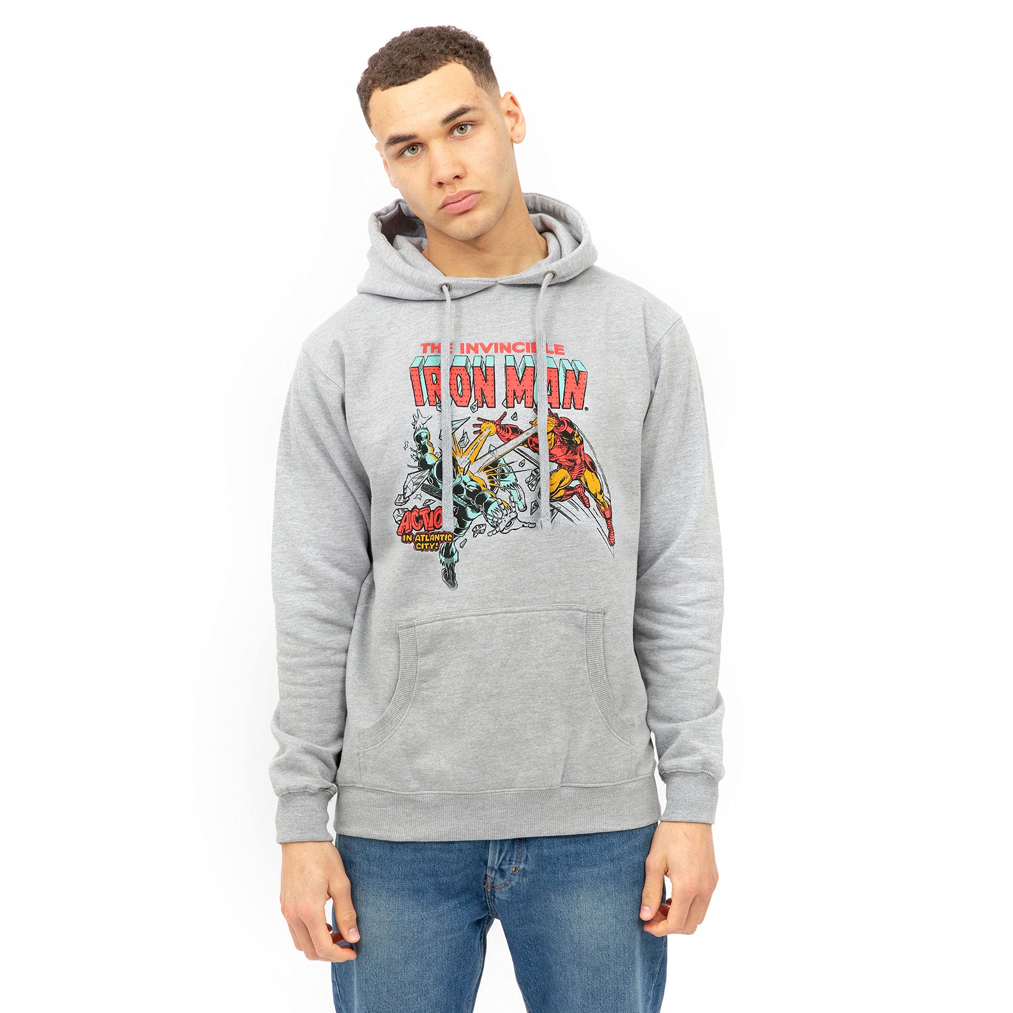 Marvel Iron Man Blast Chaqueta con Capucha de Skateboarding Hombre (Pack de 1)