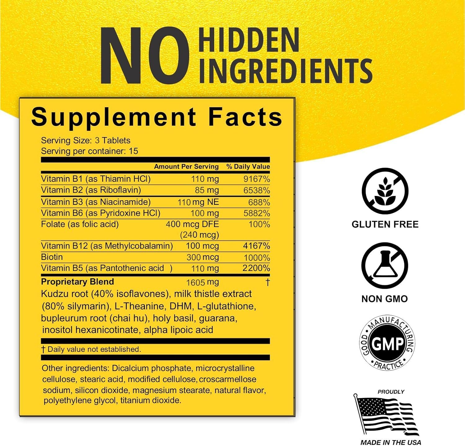 Anti Alcohol Drink Support Supplement - Craving Support,Liver Health,Reduce Alcohol Intake Formula - Kudzu,Milk Thistle Holy Basil,NAC Natural Detoxify,Gradual Reduction,Nutrient Replenisher - 15 Days - Image 3