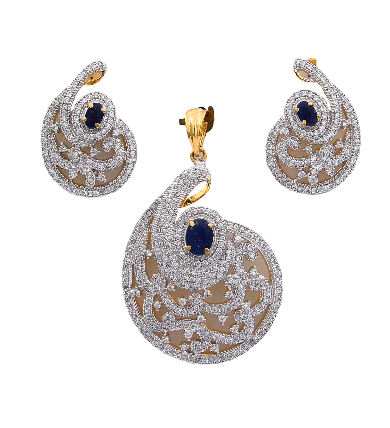 Collar chapado en oro de 18k antialérgico con pendientes que no pesan para mujer 3