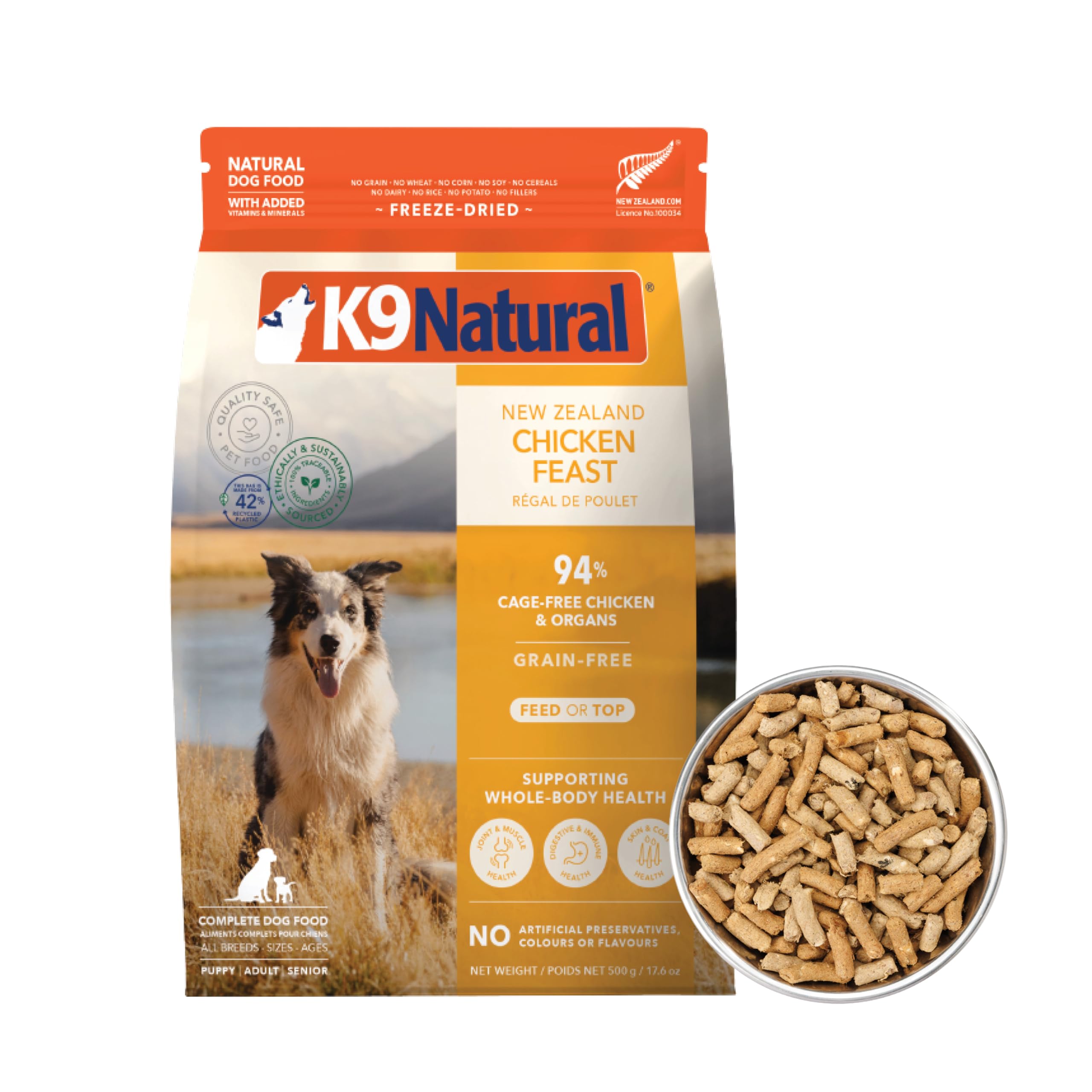 K9 Natural/Feline Natural Freeze Dried Pet Food, 0.77-Pound, Chicken