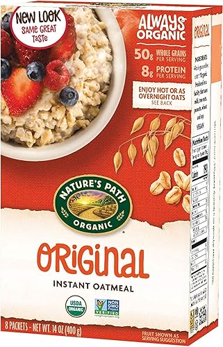 Miniatura 8 de Nature's Path Paquete variado de avena instantánea orgánica, 8 paquetes, sin OMG, sin OMG, granos integrales, proteína a base de plantas, alto
