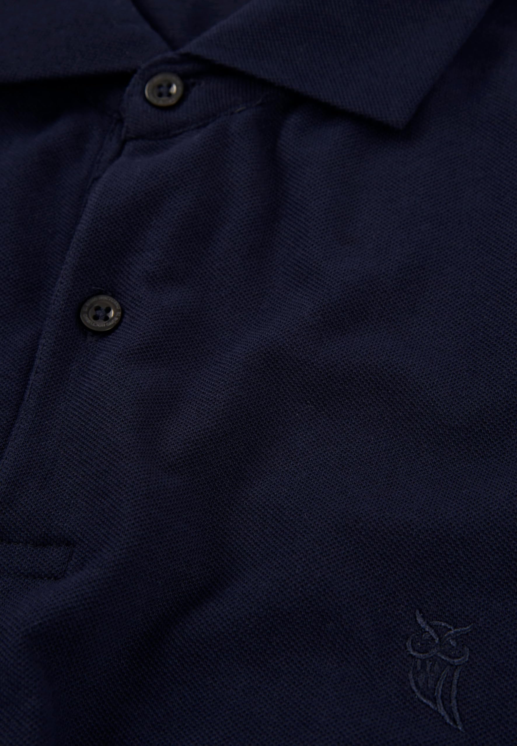 El Búho Nocturno Polo Hombre Manga Corta Algodón 100% Piqué Liso - Cuello Italiano Spread Firme Elegante - Regular Fit Holgado Largo - Deporte Casual Vestir Tallas Grandes S-5XL — view 5