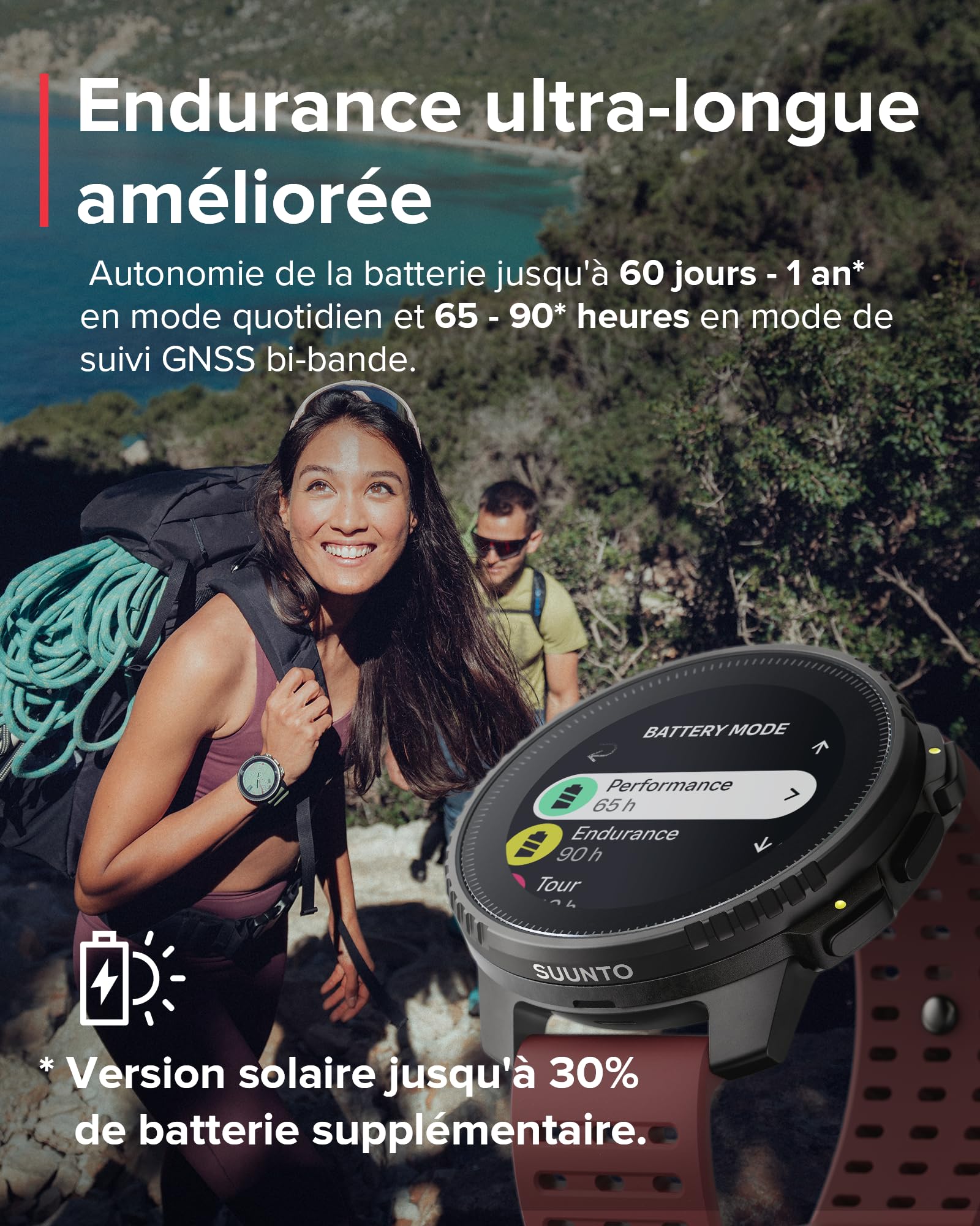 SUUNTO Vertical Montre Connectée Sport Homme, 95+ Sports, Tracker d'Activités GPS, Smartwatch Intelligent Soins de Santé 24/7, Cardiofréquencemètre, Altimètre, Baromètre, Chargement Solaire Optionnel - 3