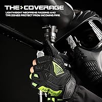 Vista 10 de Glove Station Hyper-Fit - Guantes tácticos de paintball – 2 diseños sin dedos para paintball y equipo de Airsoft para hombres con excelente agarre