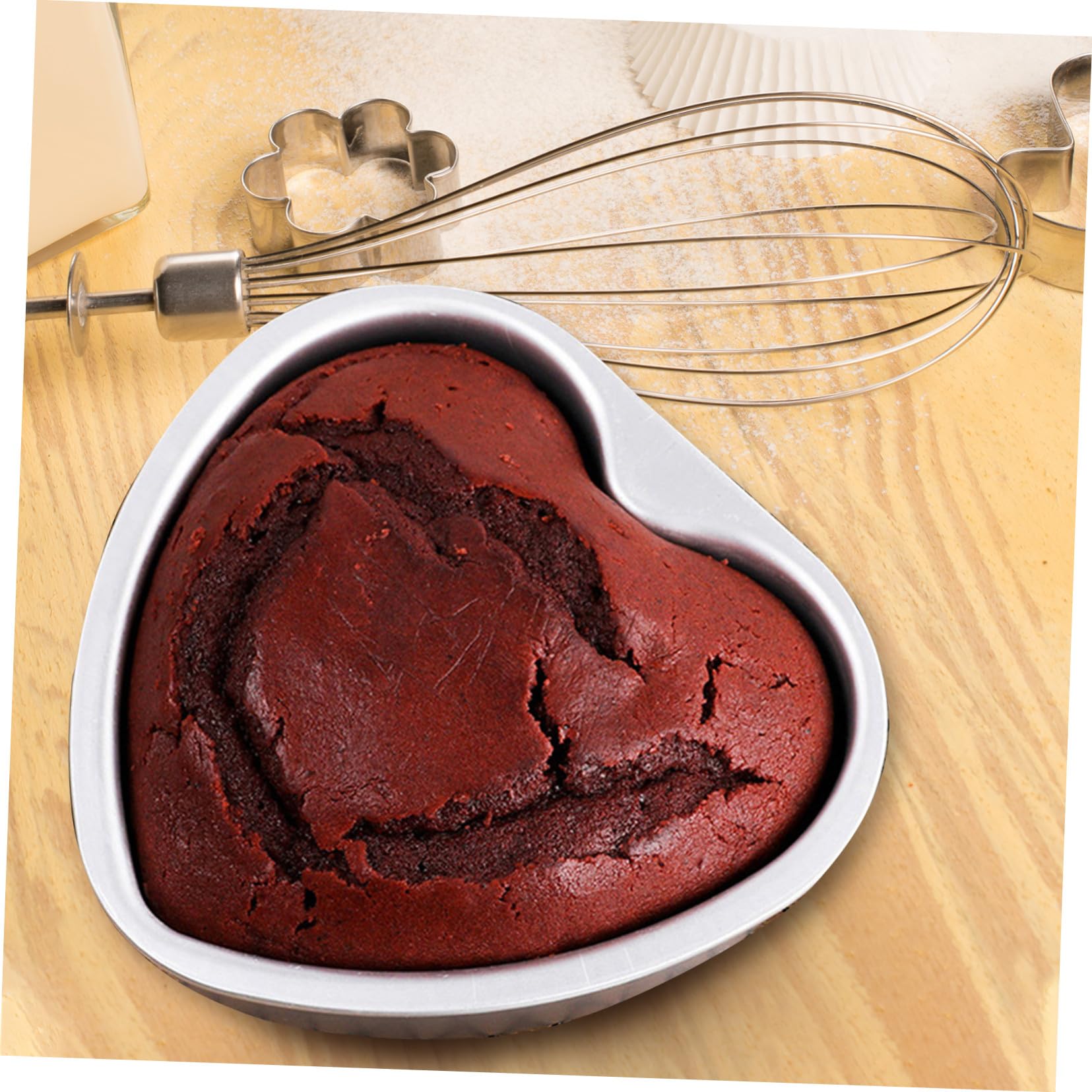 Moule à Gâteau Forme de Cœur Moule à Pâtisserie Antiadhésif pour Gâteaux Desserts et DIY