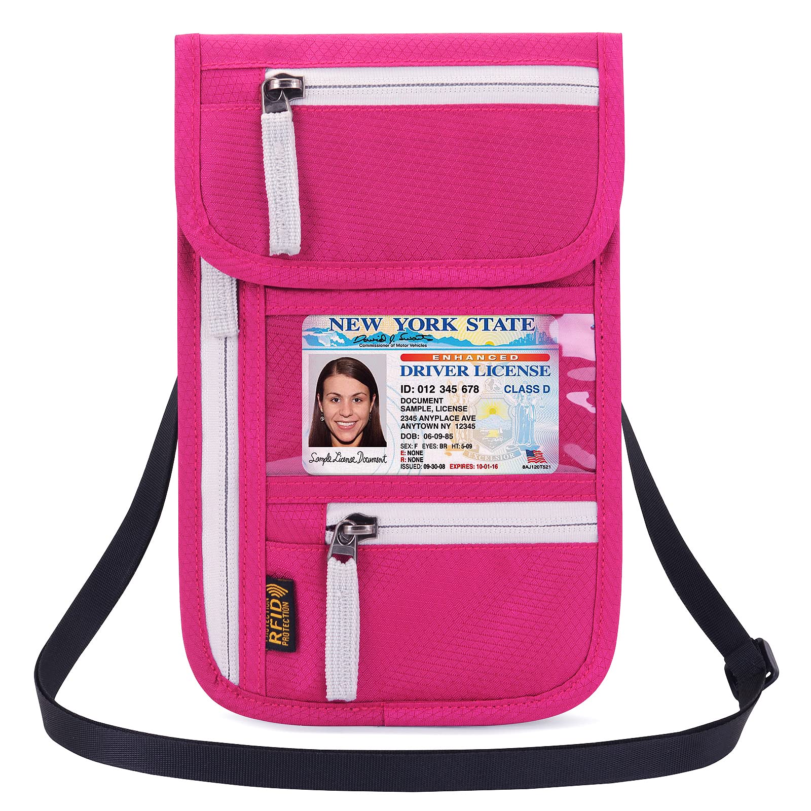 Neck Wallet Lightweight RFID Blocking Waterproof Travel Pouch Passport Wallets for Women Men