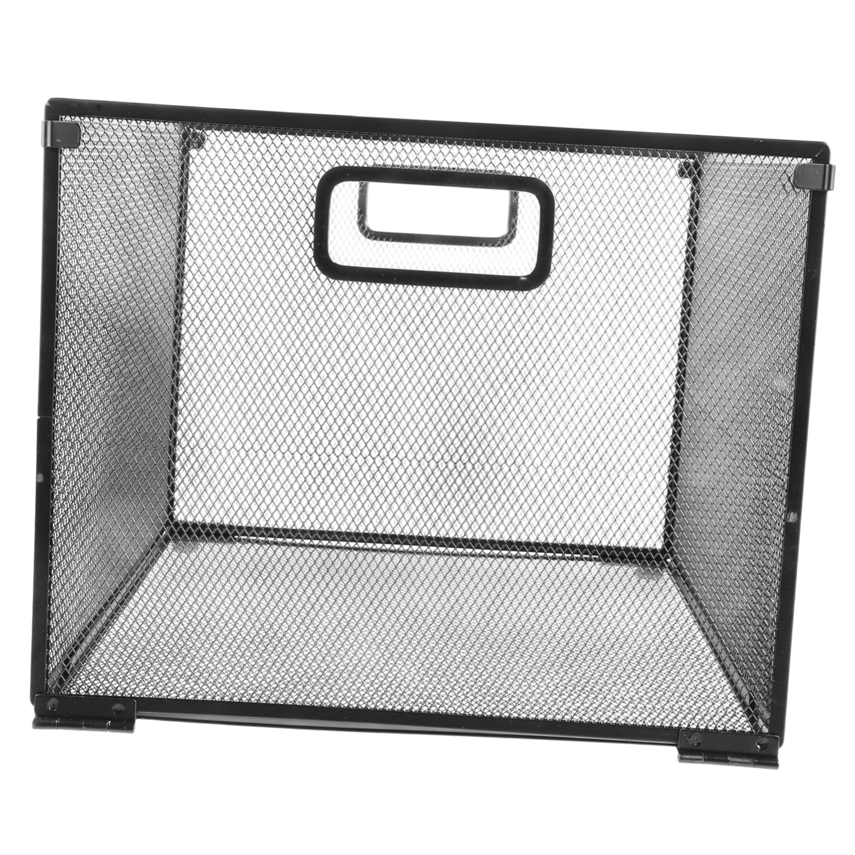 SEWACC File Basket Organizer Large Iron Mesh Document Rack for Efficient Desktop Storage for Files Magazines and Books in Office Home or Study Room